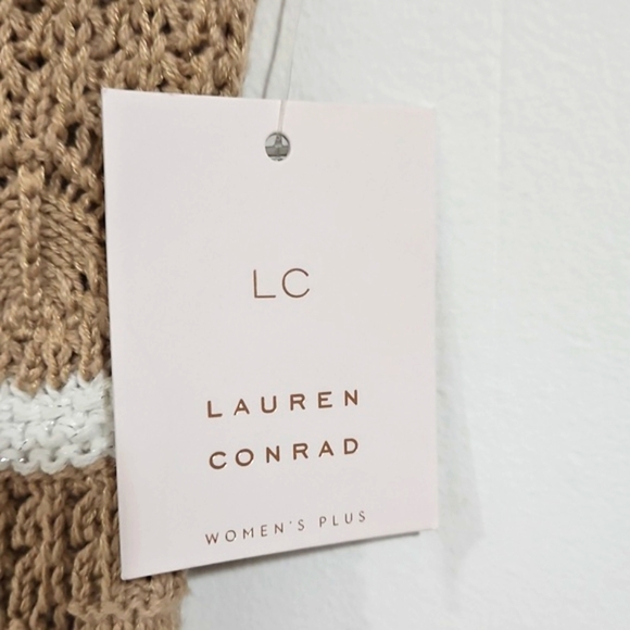 LC Lauren Conrad Beige and White Knit Tank Top - Picture 7 of 7